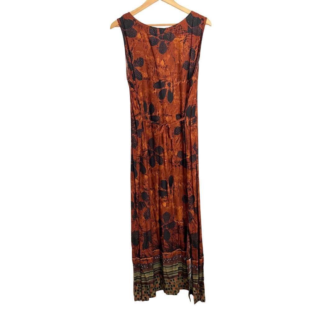 Vintage Jane Ashley Boho Maxi Dress Medium Cottagecore Earthy Festival Retro - Picture 3 of 10